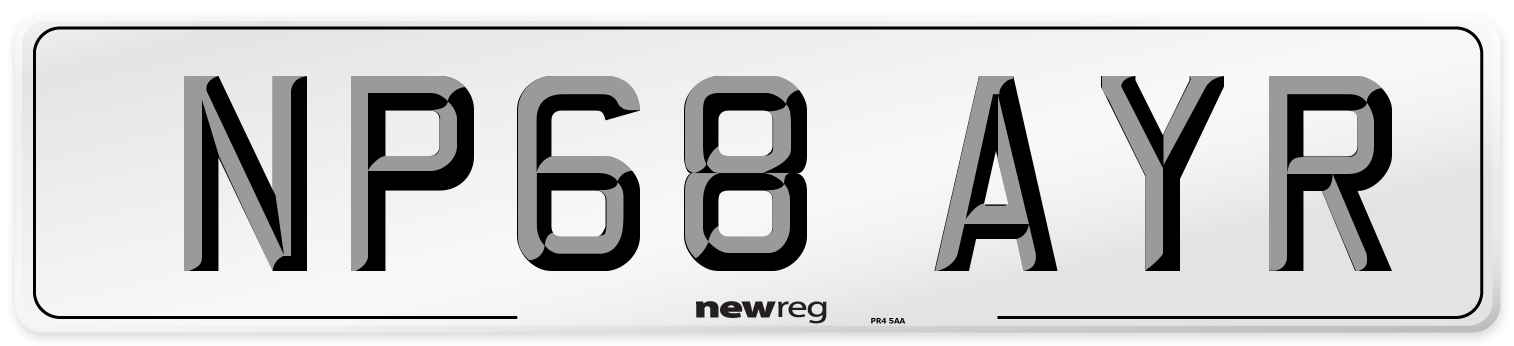 NP68 AYR Number Plate from New Reg
